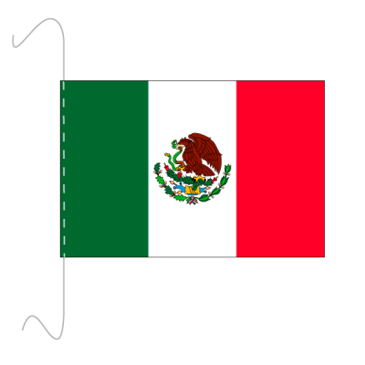 Tischf&#228;hnli, inkl.Kordel Mexiko, 15 x 22.5 cm