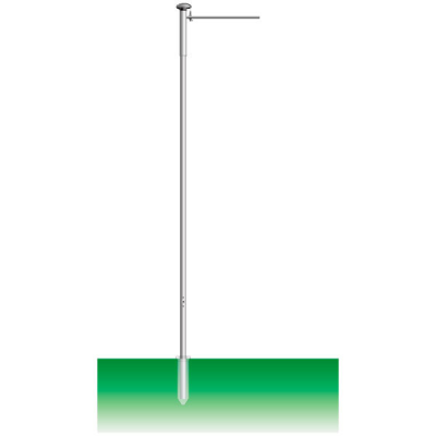 Fahnenmast-Swiss-Inline, L&#228;nge 6 m &#216; 80 mm, drehbarer Ausleger 120 cm