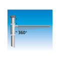 Fahnenmast zylindrisch, 8.7 m &#216; 75 mm, (PRESTIGE) mit drehbarem Ausleger 78 cm